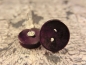 Preview: Rustikale Natur Holz Knopf Ohrstecker Button Roh